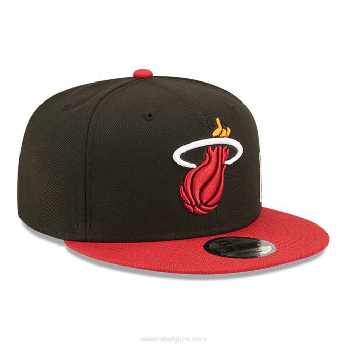 New Era miami heat nba zwarte letter arch zwarte 9fifty snapback pet BT242067