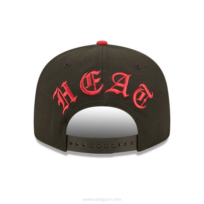 New Era miami heat nba zwarte letter arch zwarte 9fifty snapback pet BT242067