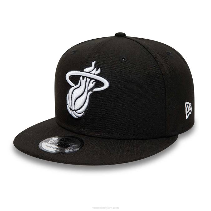 New Era miami heat zwarte 9fifty snapback pet BT242021