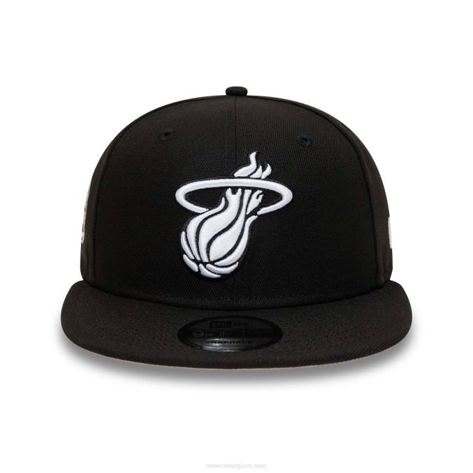New Era miami heat zwarte 9fifty snapback pet BT242021