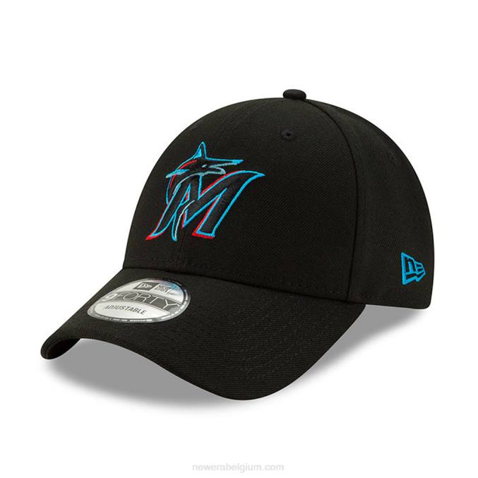New Era miami marlins league zwarte 9forty cap BT241656