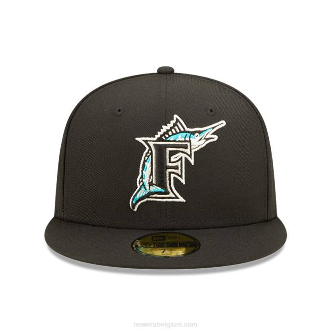 New Era miami marlins mlb pop sweat zwart 59fifty getailleerde pet BT24785
