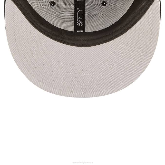 New Era miami marlins mlb team hart zwarte 59fifty getailleerde pet BT24533