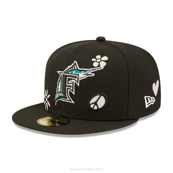 New Era miami marlins mlb zonlicht pop zwarte 59fifty pet BT241264