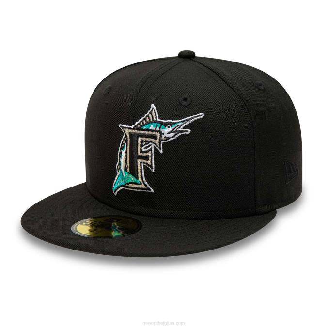 New Era miami marlins premium wol zwarte 59fifty pet BT24455