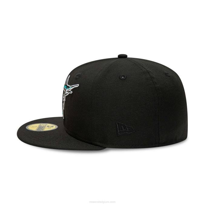 New Era miami marlins premium wol zwarte 59fifty pet BT24455