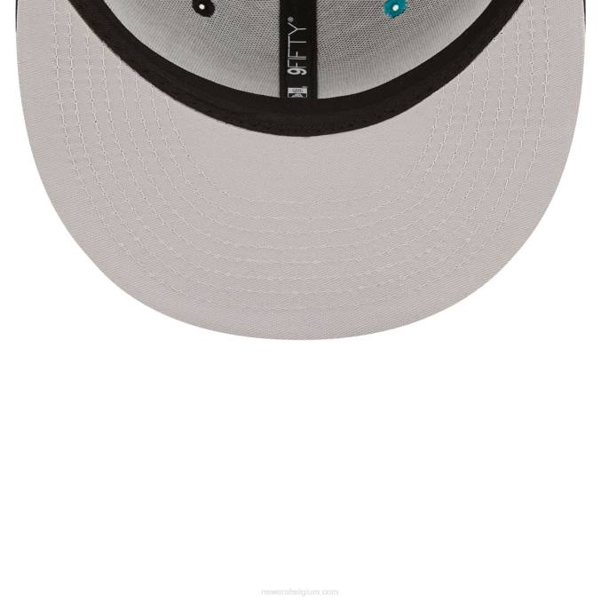 New Era miami marlins teamsplit zwarte 9fifty snapback pet BT242025