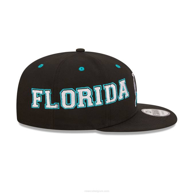 New Era miami marlins teamsplit zwarte 9fifty snapback pet BT242025
