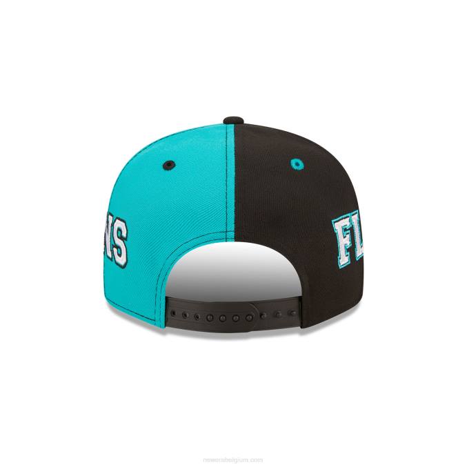 New Era miami marlins teamsplit zwarte 9fifty snapback pet BT242025