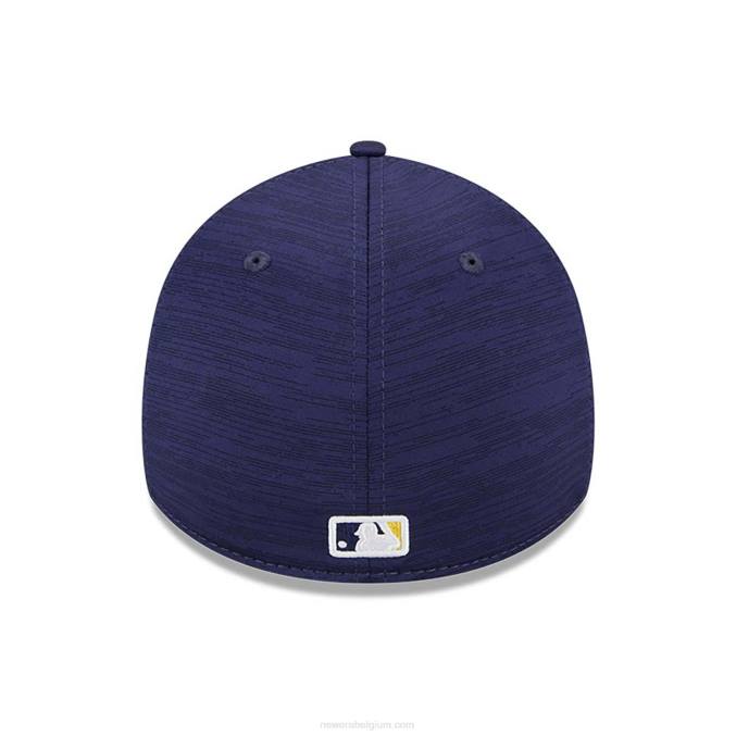 New Era milwaukee brewers mlb clubhouse blauw 39thirty stretch fit pet BT242168