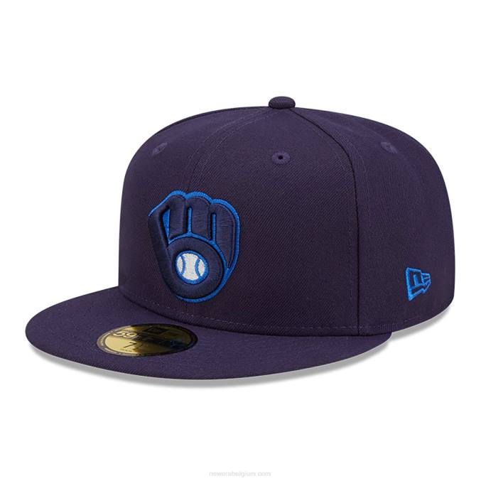New Era milwaukee brewers mono marine camo 59fifty getailleerde pet BT24702