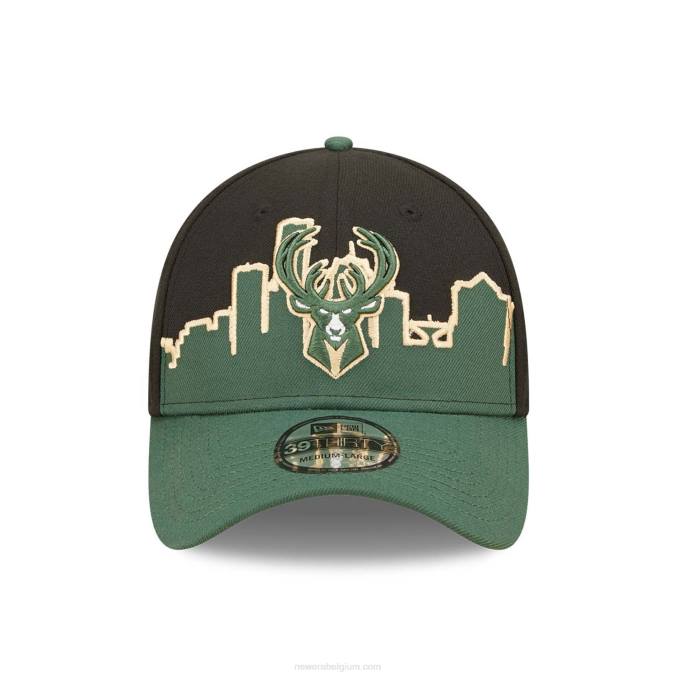 New Era milwaukee bucks nba tip off 2022 zwarte 39thirty stretch fit pet BT242210