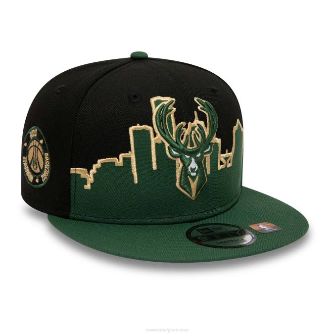 New Era milwaukee bucks nba tip off 2022 zwarte 9fifty snapback pet BT242092