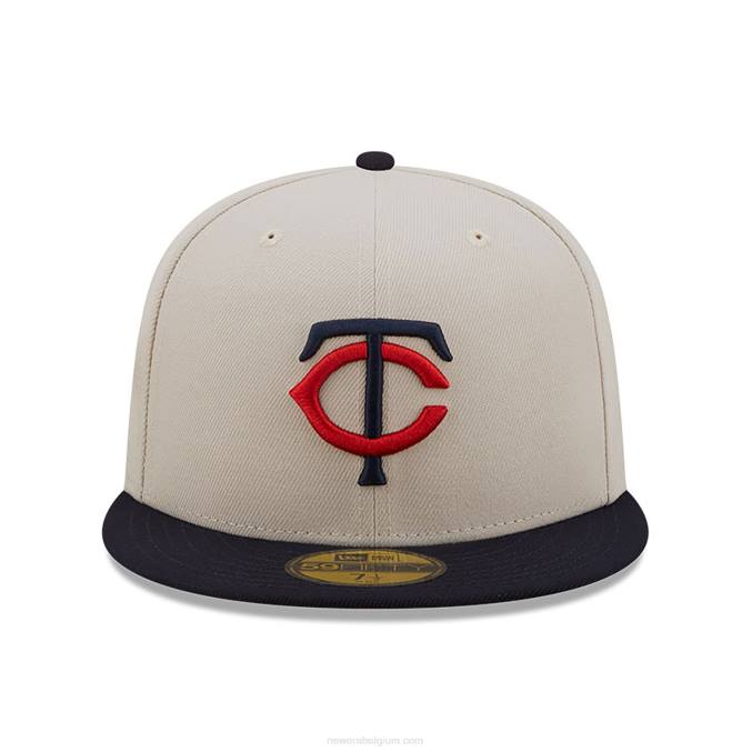 New Era minnesota twins herfst klassieke witte 59fifty getailleerde pet BT24347