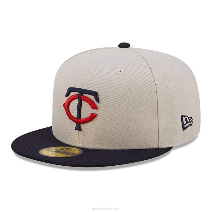 New Era minnesota twins herfst klassieke witte 59fifty getailleerde pet BT24347