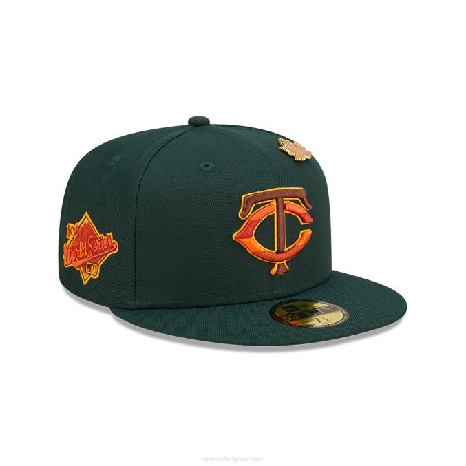 New Era minnesota twins lommerrijke donkergroene 59fifty getailleerde pet BT24773