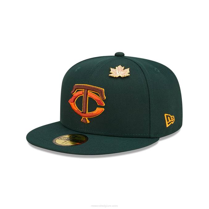 New Era minnesota twins lommerrijke donkergroene 59fifty getailleerde pet BT24773