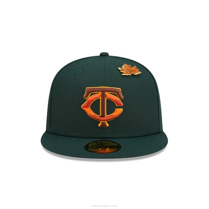 New Era minnesota twins lommerrijke donkergroene 59fifty getailleerde pet BT24773