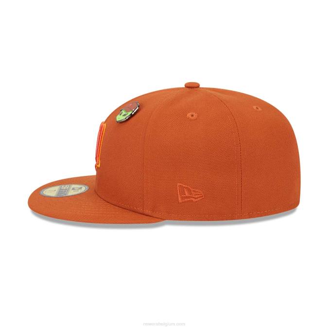 New Era minnesota twins outer space oranje 59fifty getailleerde pet BT24564