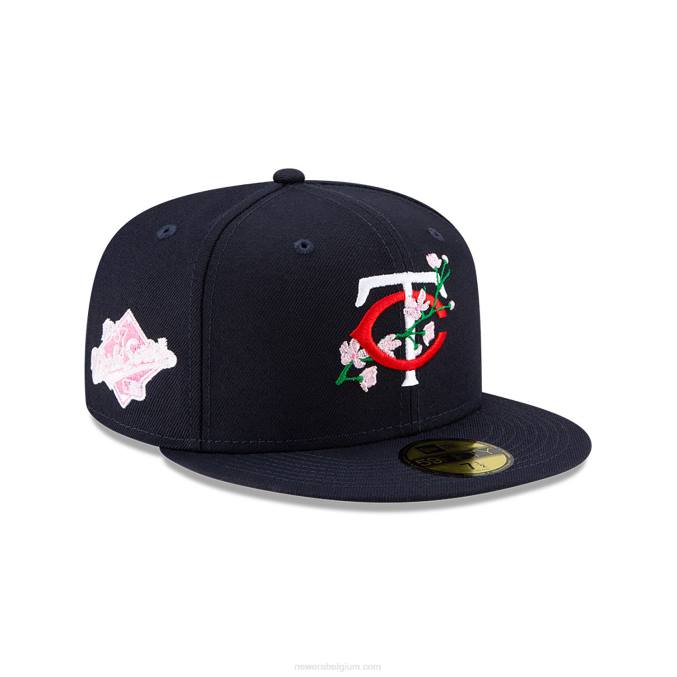 New Era minnesota twins side patch bloom navy 59fifty getailleerde pet BT24718