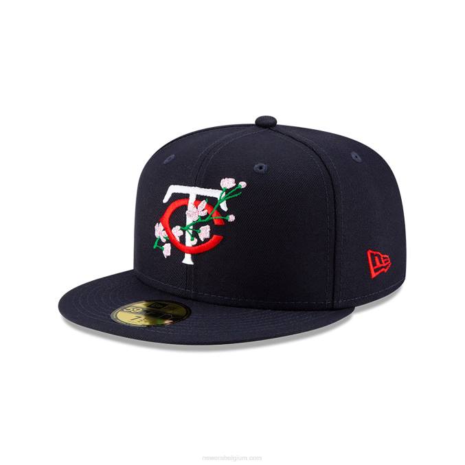 New Era minnesota twins side patch bloom navy 59fifty getailleerde pet BT24718