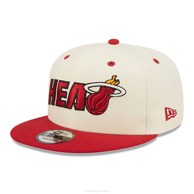 New Era mix van miami heat-logo in witte 9fifty snapback-pet BT241954
