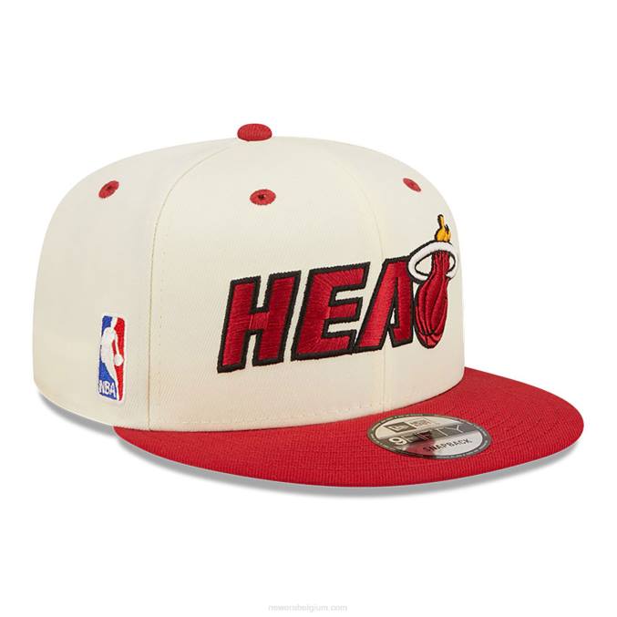 New Era mix van miami heat-logo in witte 9fifty snapback-pet BT241954