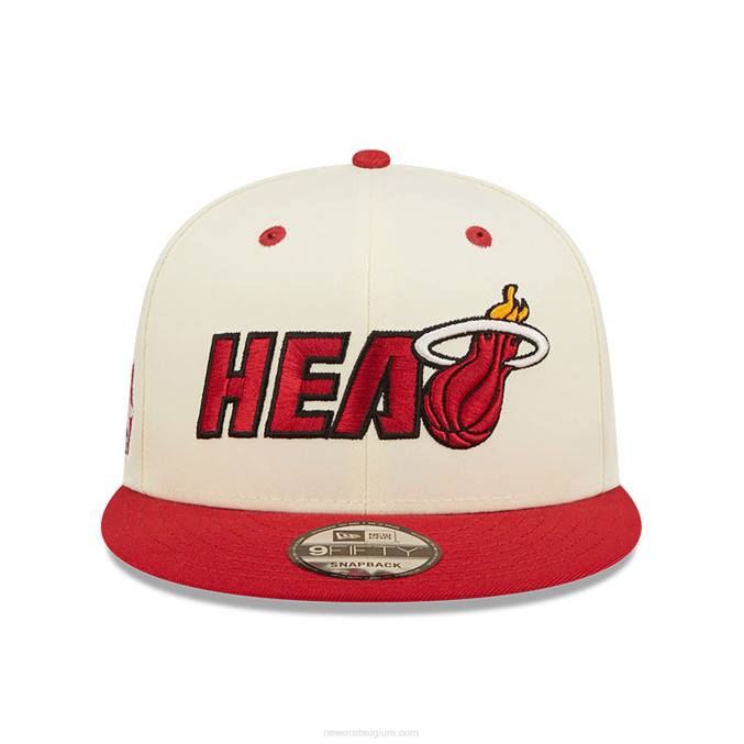 New Era mix van miami heat-logo in witte 9fifty snapback-pet BT241954