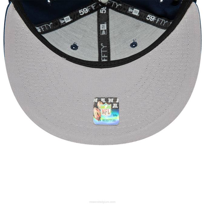 New Era new england patriots historische champs marine 59fifty getailleerde pet BT24158
