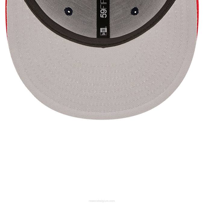 New Era new england patriots ne letterman marine 59fifty getailleerde pet BT24282