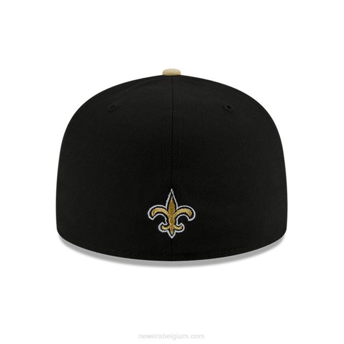 New Era new orleans saints nfl draft zwarte 59fifty getailleerde pet BT24615