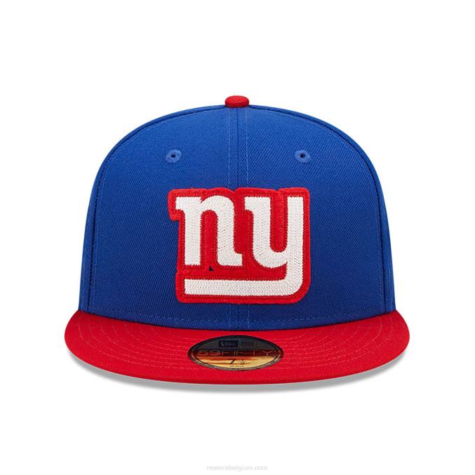 New Era new york giants ne letterman blauwe 59fifty getailleerde pet BT24344