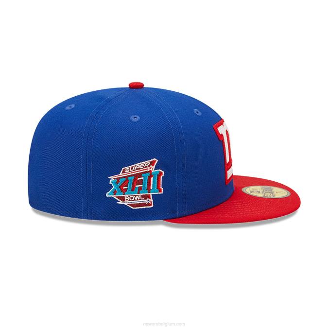 New Era new york giants ne letterman blauwe 59fifty getailleerde pet BT24344