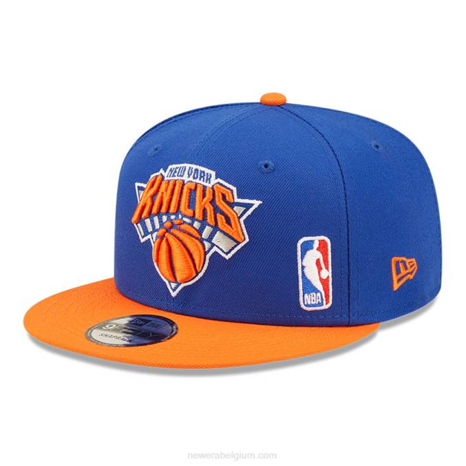 New Era new york knicks nba zwarte letter boog blauwe 9fifty snapback pet BT242013