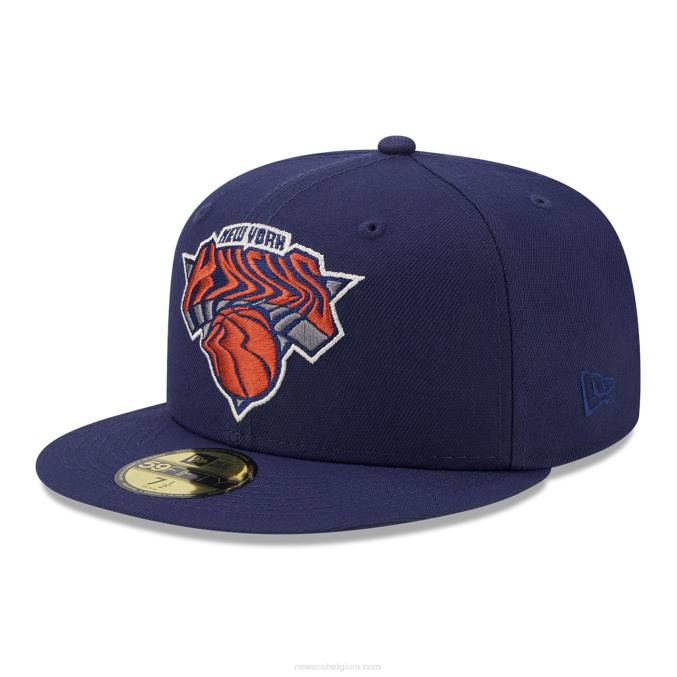 New Era new york knicks twilight fantasy donkerpaarse 59fifty getailleerde pet BT241179