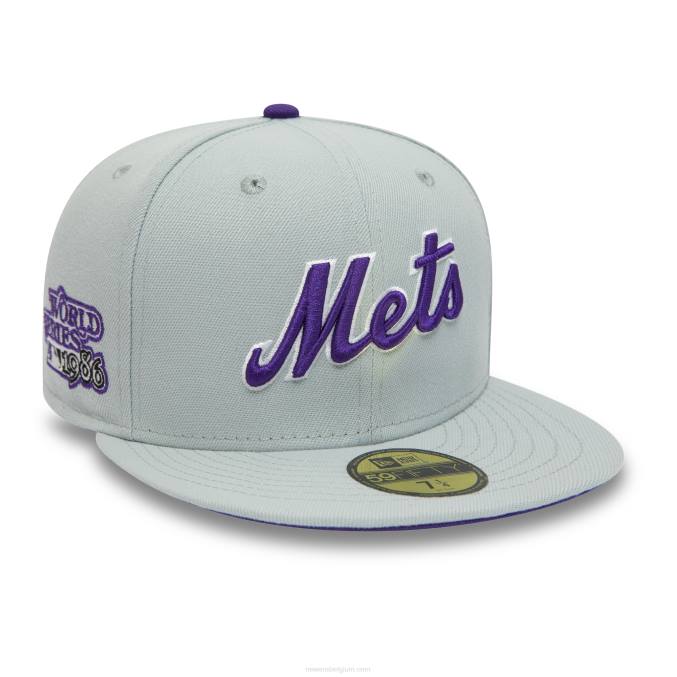 New Era new york mets 1986 world series sneeuwgrijze 59fifty getailleerde pet BT241214