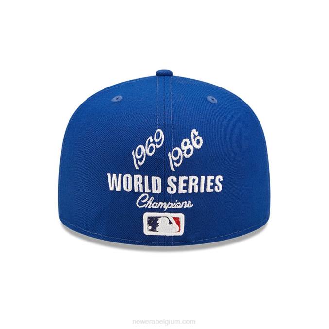 New Era new york mets crown champs blauwe 59fifty getailleerde pet BT24834