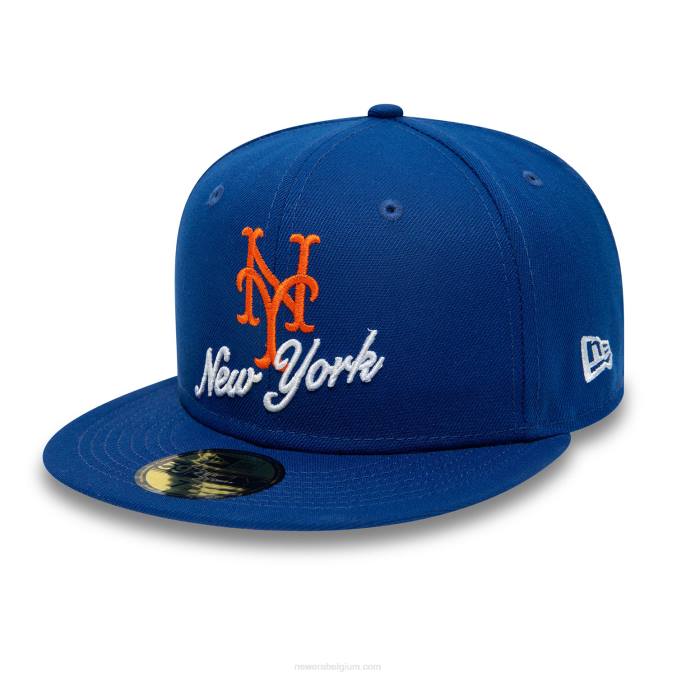 New Era new york mets dubbele logo blauwe 59fifty pet BT24746