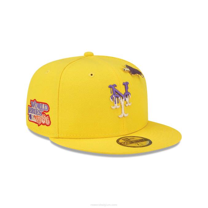 New Era new york mets ijzige pop knalgele 59fifty pet BT24234