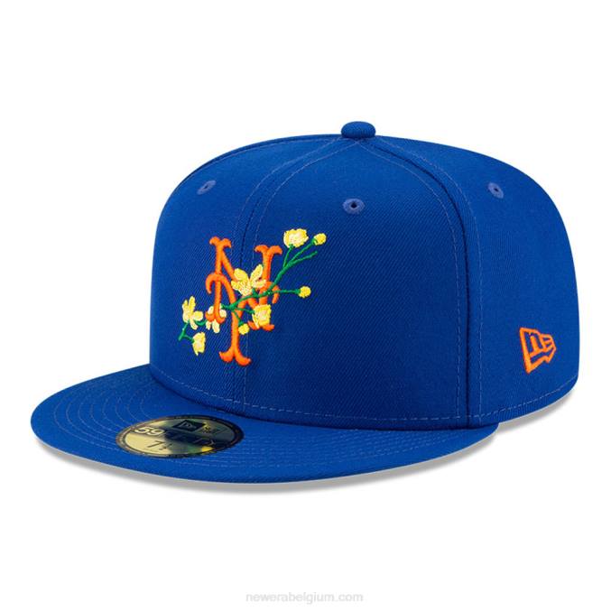 New Era new york mets mlb patch op de zijkant bloom blue 59fifty fitted cap BT241031