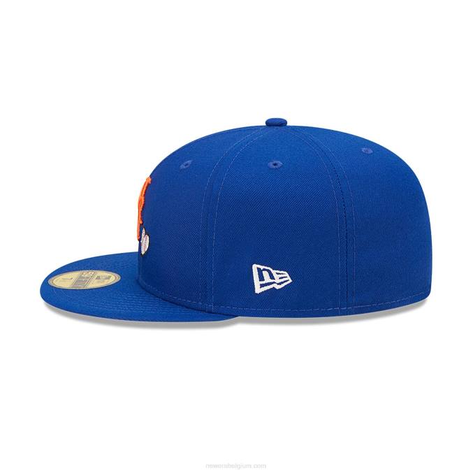 New Era new york mets mlb team hartblauw 59fifty getailleerde pet BT241191