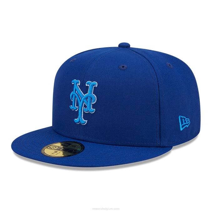 New Era new york mets monocamo blauwe 59fifty getailleerde pet BT24822