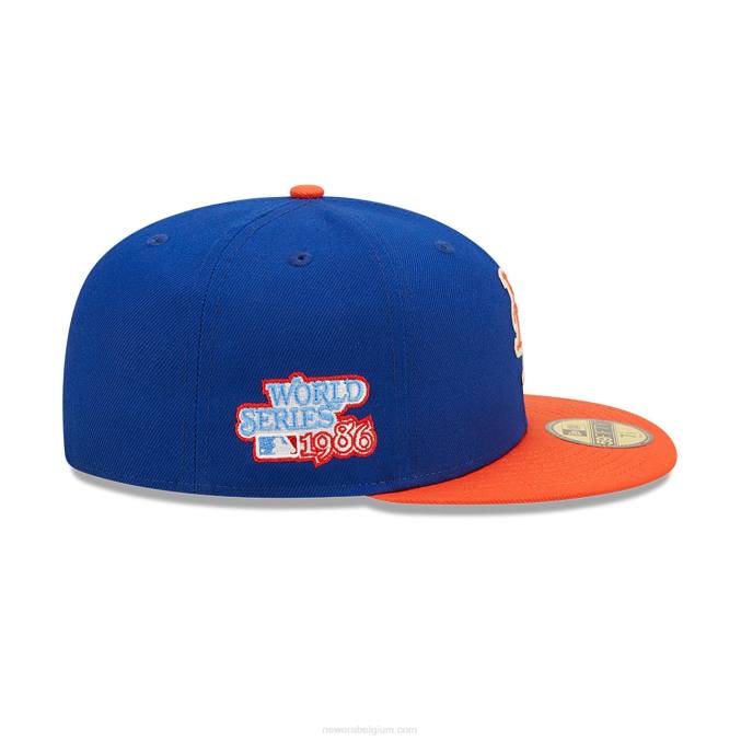 New Era new york mets ne letterman blauwe 59fifty getailleerde pet BT24883