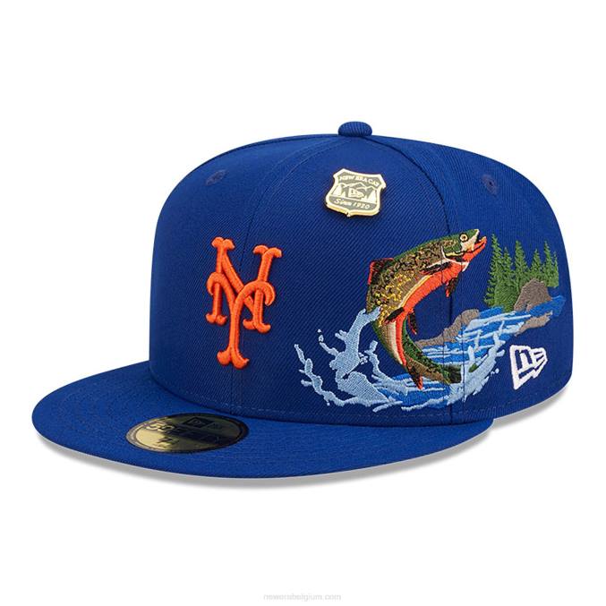 New Era new york mets state park koningsblauwe 59fifty getailleerde pet BT24283