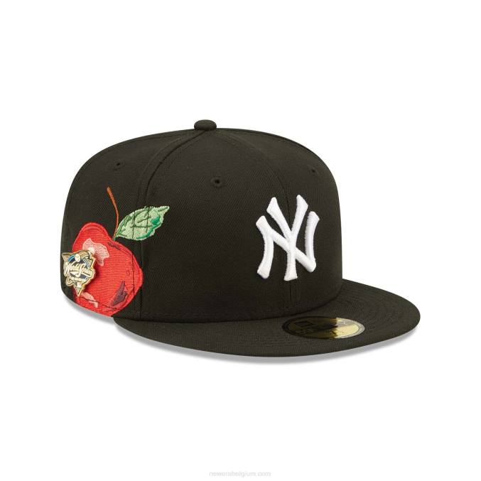 New Era new york yankees fruit zwarte 59fifty getailleerde pet BT2445
