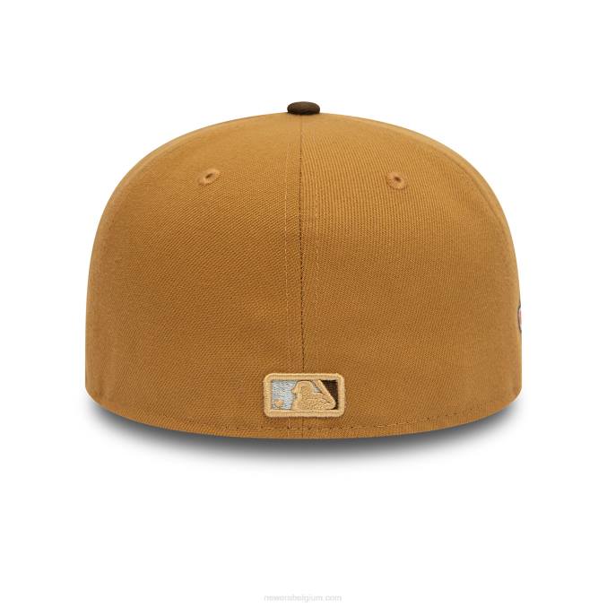 New Era new york yankees herfstkleuren contrast vizier bruin 59fifty fitted cap BT24757