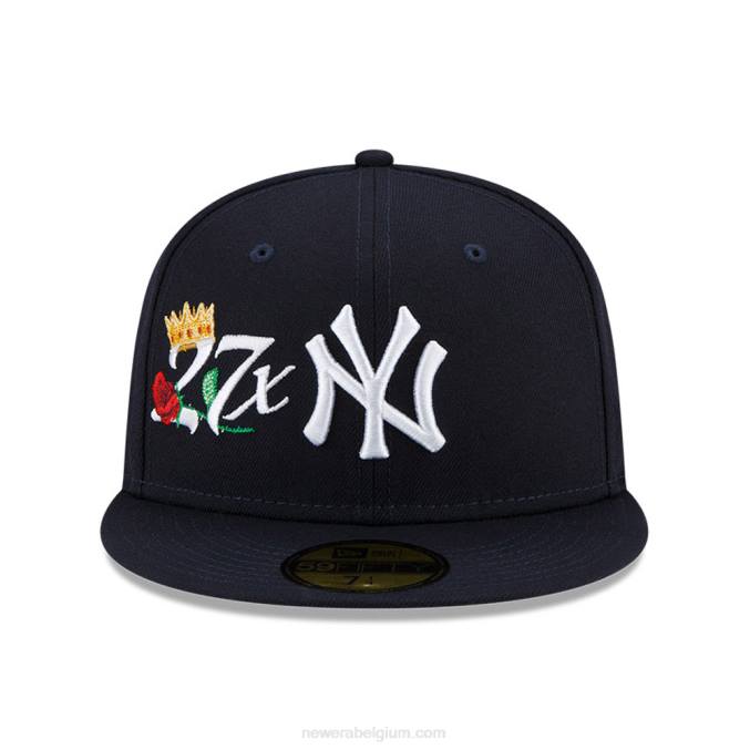 New Era new york yankees mlb crown champs marine 59fifty getailleerde pet BT241015