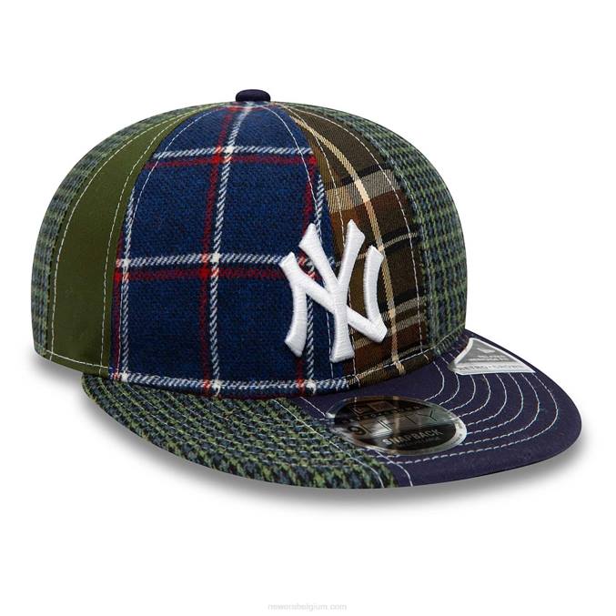 New Era new york yankees mlb patchpaneel donkergroene 9fifty snapback pet BT241896