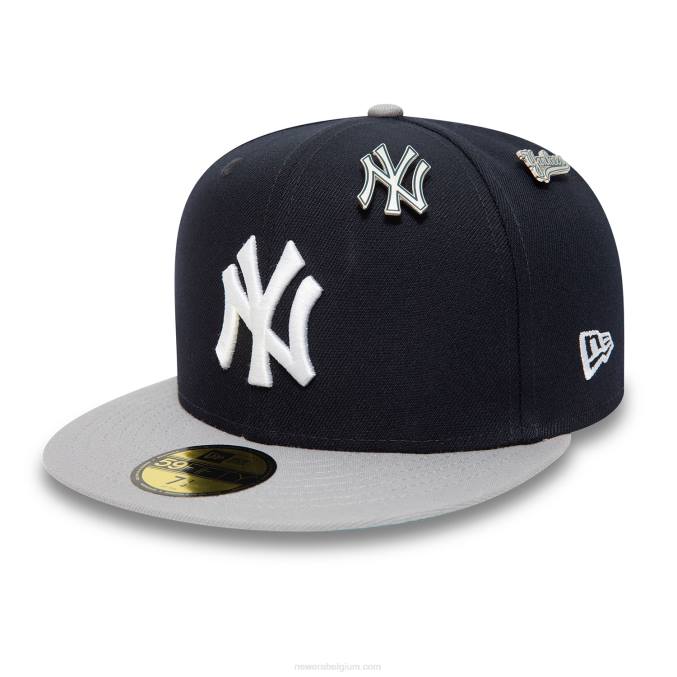 New Era new york yankees mlb pin badge marine 59fifty getailleerde pet BT241057