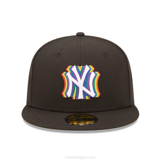 New Era new york yankees mlb prismatische zwarte 59fifty getailleerde pet BT24728